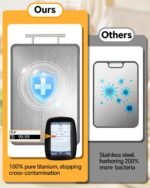 Cutting Boards for Kitchen - Food Grade Double Sided Pure Titanium& Bamboo Chopping Board with Handle, Slip resistant Non-toxic Charcuterie Board Housewarming Gifts (16×11) - Image 3