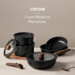 CAROTE 19pcs Pots and Pans Non Stick, Cookware Sets Detachable Handle, Induction Kitchen Pots and Pans,NonStick Cooking Set, Oven/Dishwasher/Fridge Safe, Space Saving - Image 2
