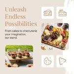 Acacia Wood Cake Stand with Lid - Image 2