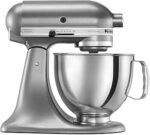 KitchenAid Artisan Series 5 Quart Tilt Head Stand Mixer with Pouring Shield KSM150PS, Contour Silver - Image 4