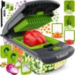 Fullstar The Original Pro Chopper - Vegetable Chopper and Spiralizer, Food Chopper with Container, Fruit Slicer, Kitchen Gadgets & Gifts, Home Essentials (4 in 1, Gray/Green)